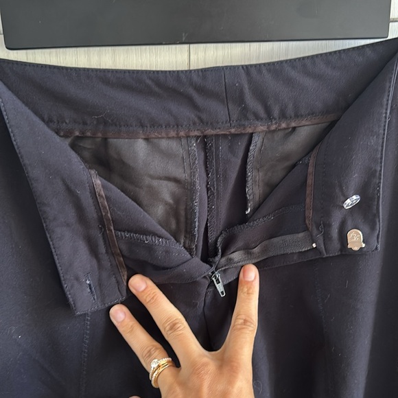 St Johns Wide-Leg Pants trousers stitched detailing on the seems. Navy. Size 8 - Picture 11 of 11